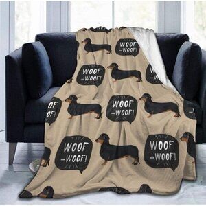 Waldeal Dachshund Dog Flannel Fleece Throw Blanket 60"x50" Lightweight